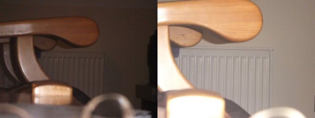 Left picutre is in 2D mode  and the Right picture is the left picture in 3D mode
