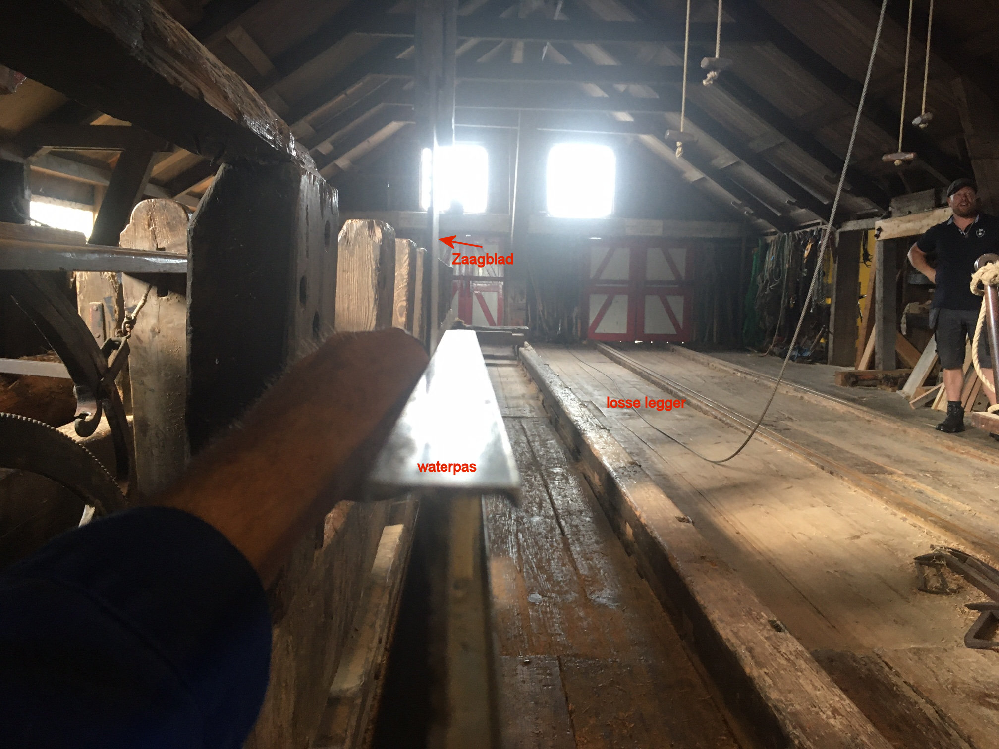 Zaagblad evenwijdig aan zaagslede